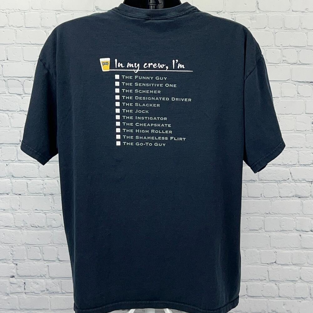 Bushmills Irish Whiskey T Shirt XL X-Large Black Funny Crew Drinking Bar Tee